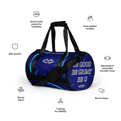 Premium Blue gym bag - VYBRATIONAL KREATORS®