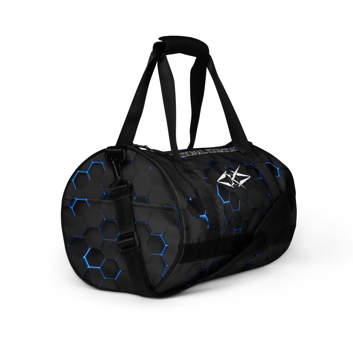 premium gym bag - Blue Honeycomb - VYBRATIONAL KREATORS®