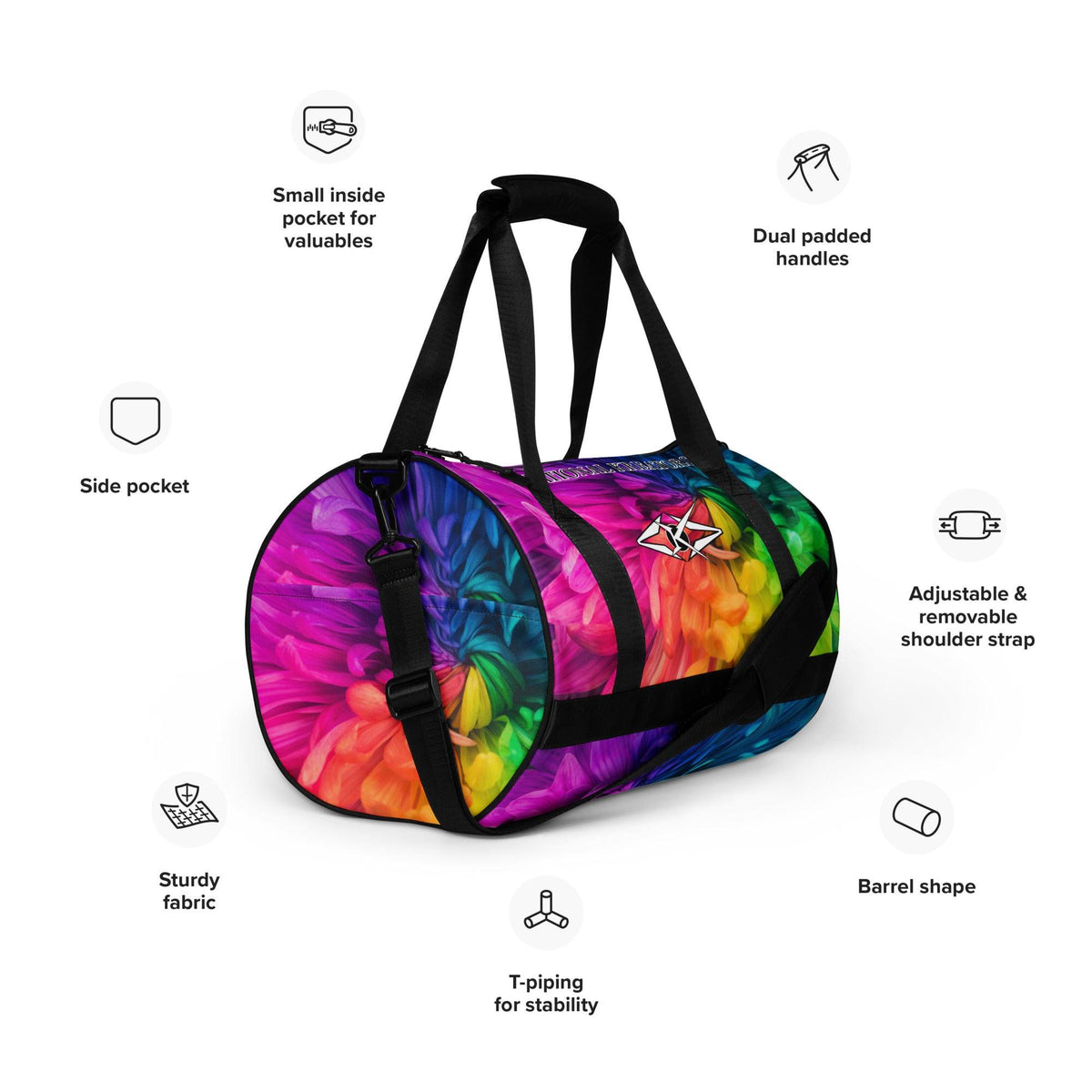 Premium rainbow gym bag - VYBRATIONAL KREATORS®