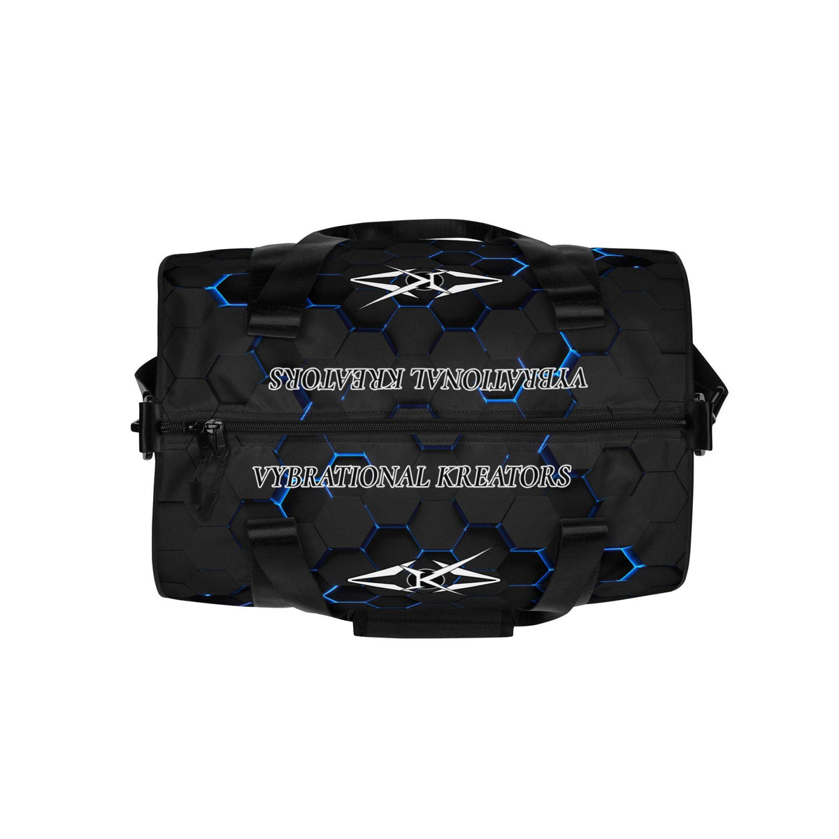 premium gym bag - Blue Honeycomb - VYBRATIONAL KREATORS®