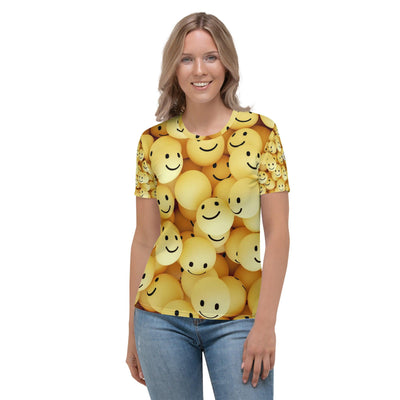Women's Smile Emoji T-shirt - VYBRATIONAL KREATORS®