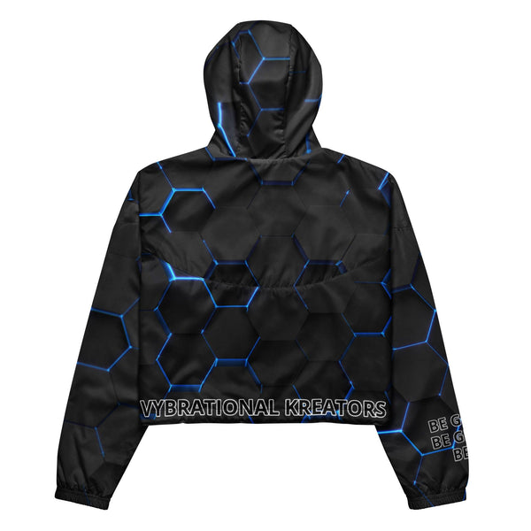 AZURE HIVE CROPPED WINDBREAKER