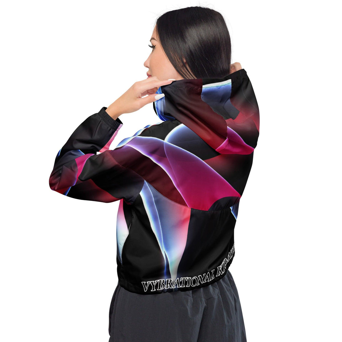 Women’s Premium cropped windbreaker - VYBRATIONAL KREATORS®