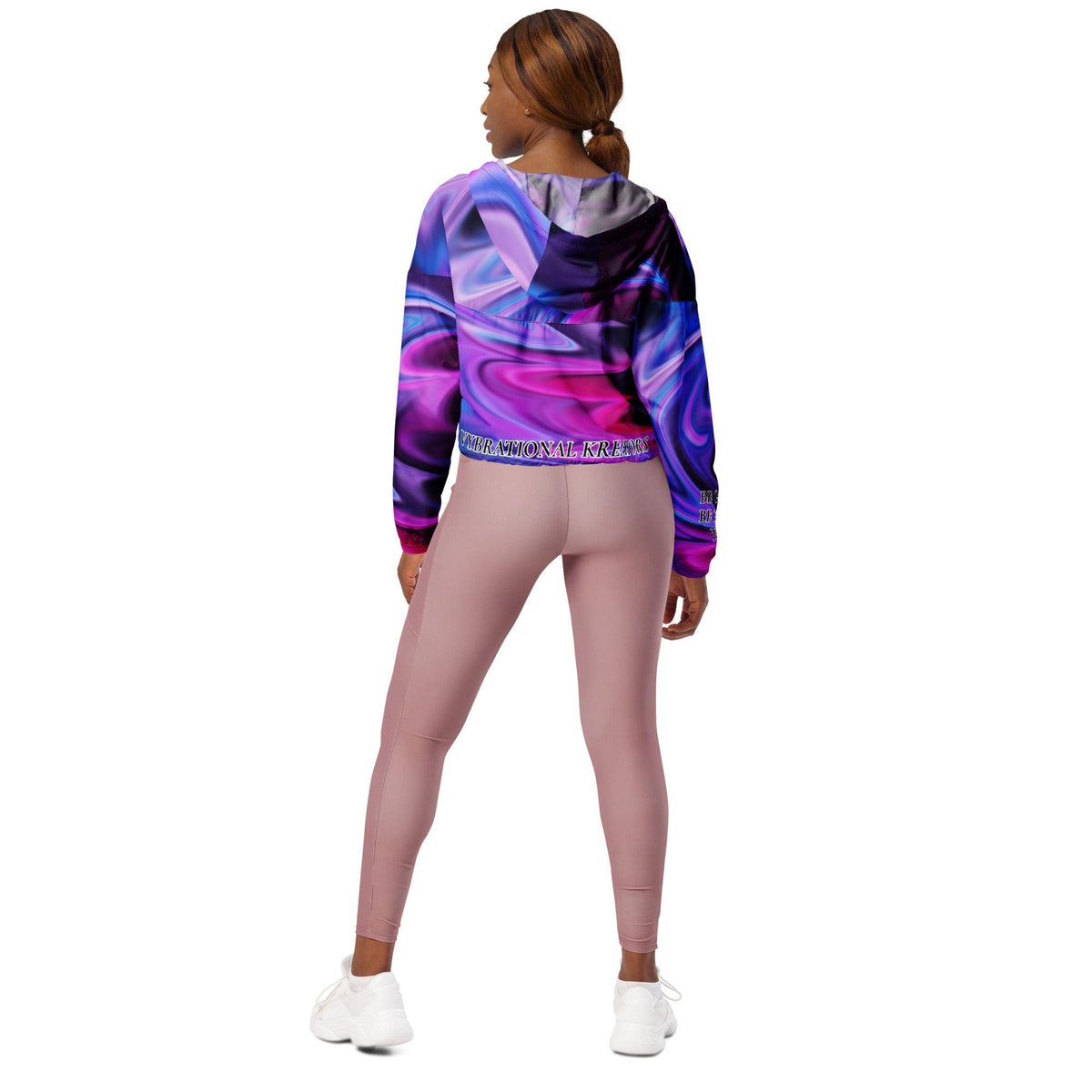 Women’s premium cropped windbreaker - VYBRATIONAL KREATORS®