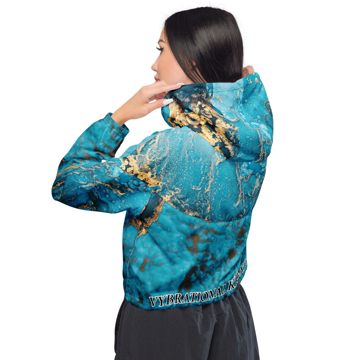 Women’s Premium cropped windbreaker - VYBRATIONAL KREATORS®