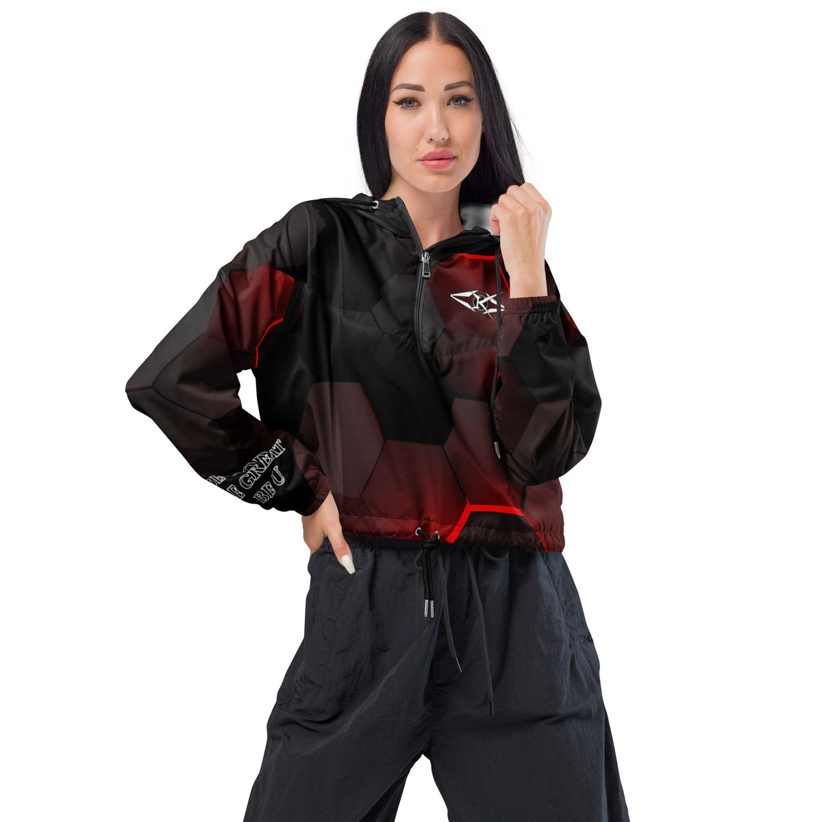 Women’s Premium cropped windbreaker - VYBRATIONAL KREATORS®