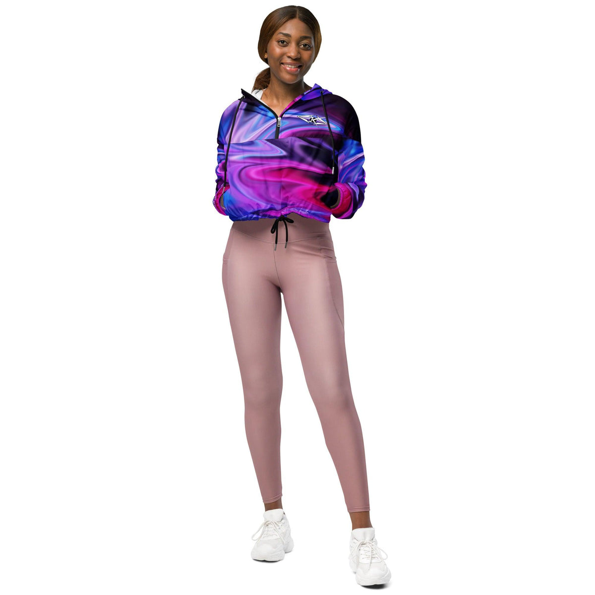Women’s premium cropped windbreaker - VYBRATIONAL KREATORS®