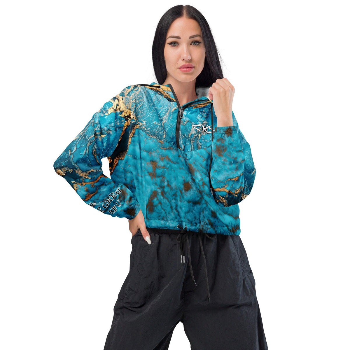 Women’s Premium cropped windbreaker - VYBRATIONAL KREATORS®