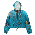 LUXE TURQUOISE CROPPED WINDBREAKER