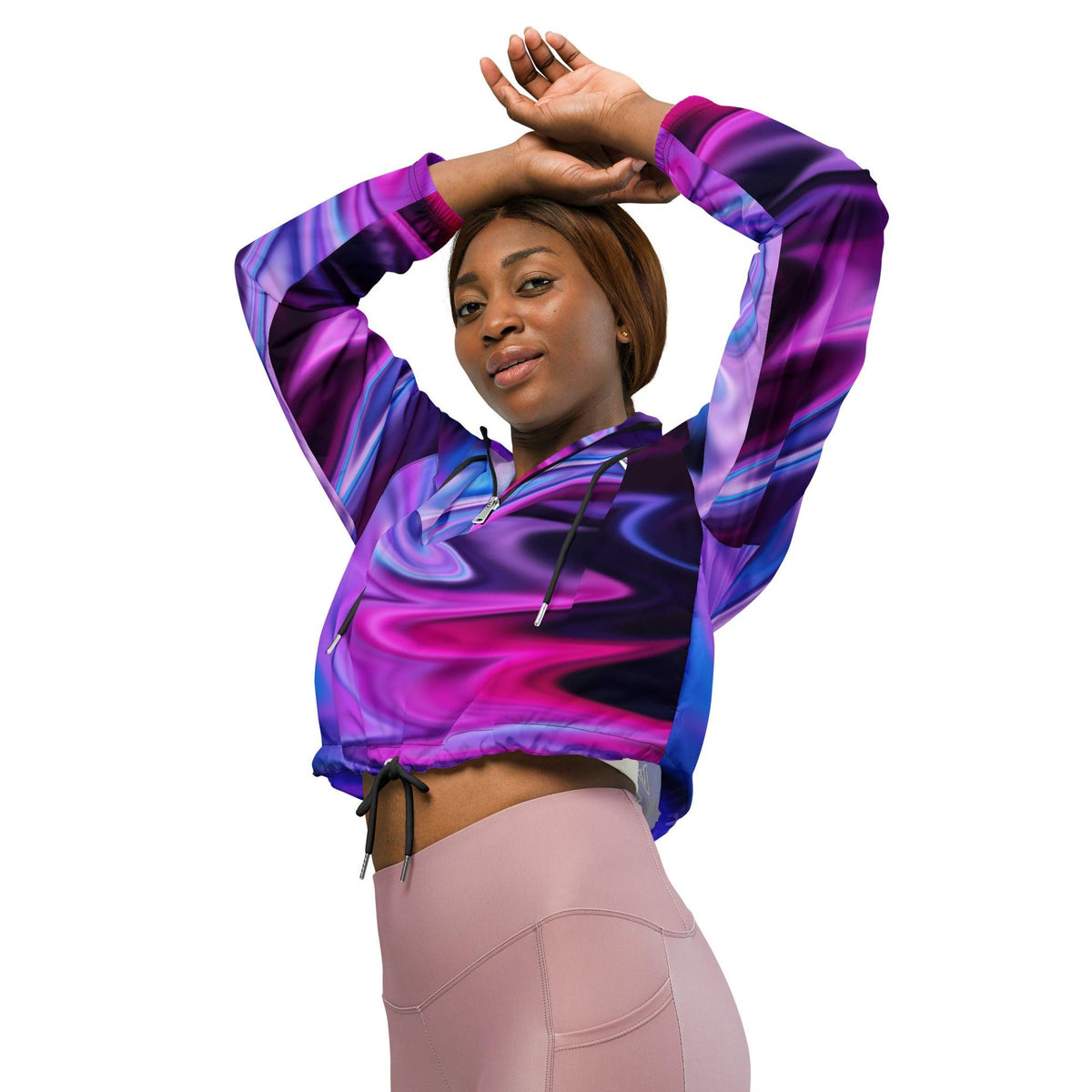 Women’s premium cropped windbreaker - VYBRATIONAL KREATORS®