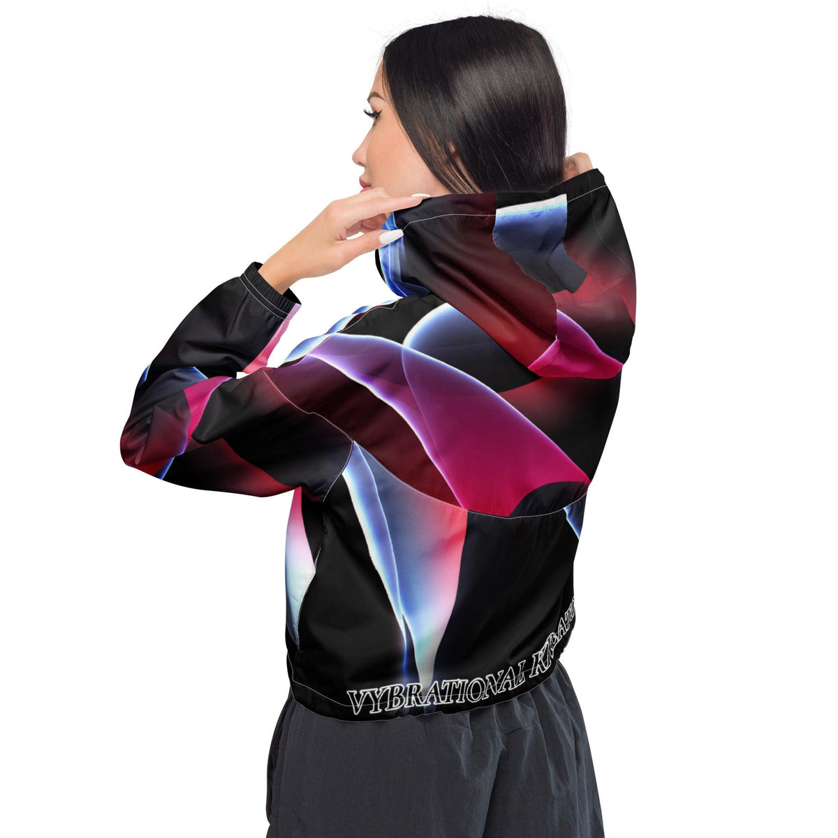 Women’s Premium cropped windbreaker - VYBRATIONAL KREATORS®