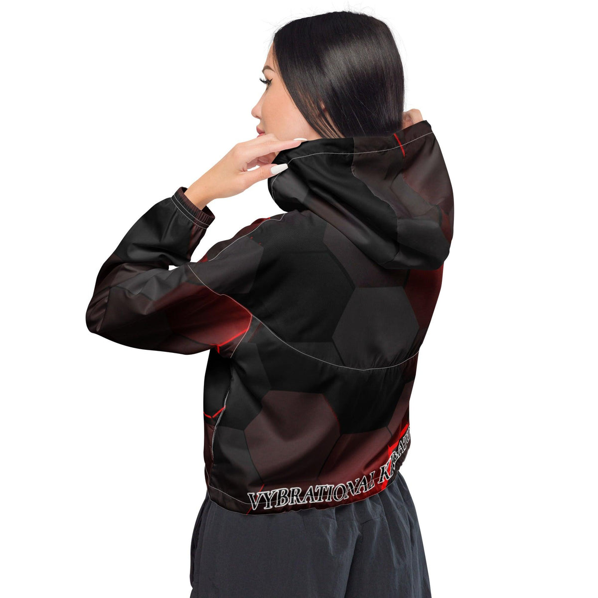 Women’s Premium cropped windbreaker - VYBRATIONAL KREATORS®