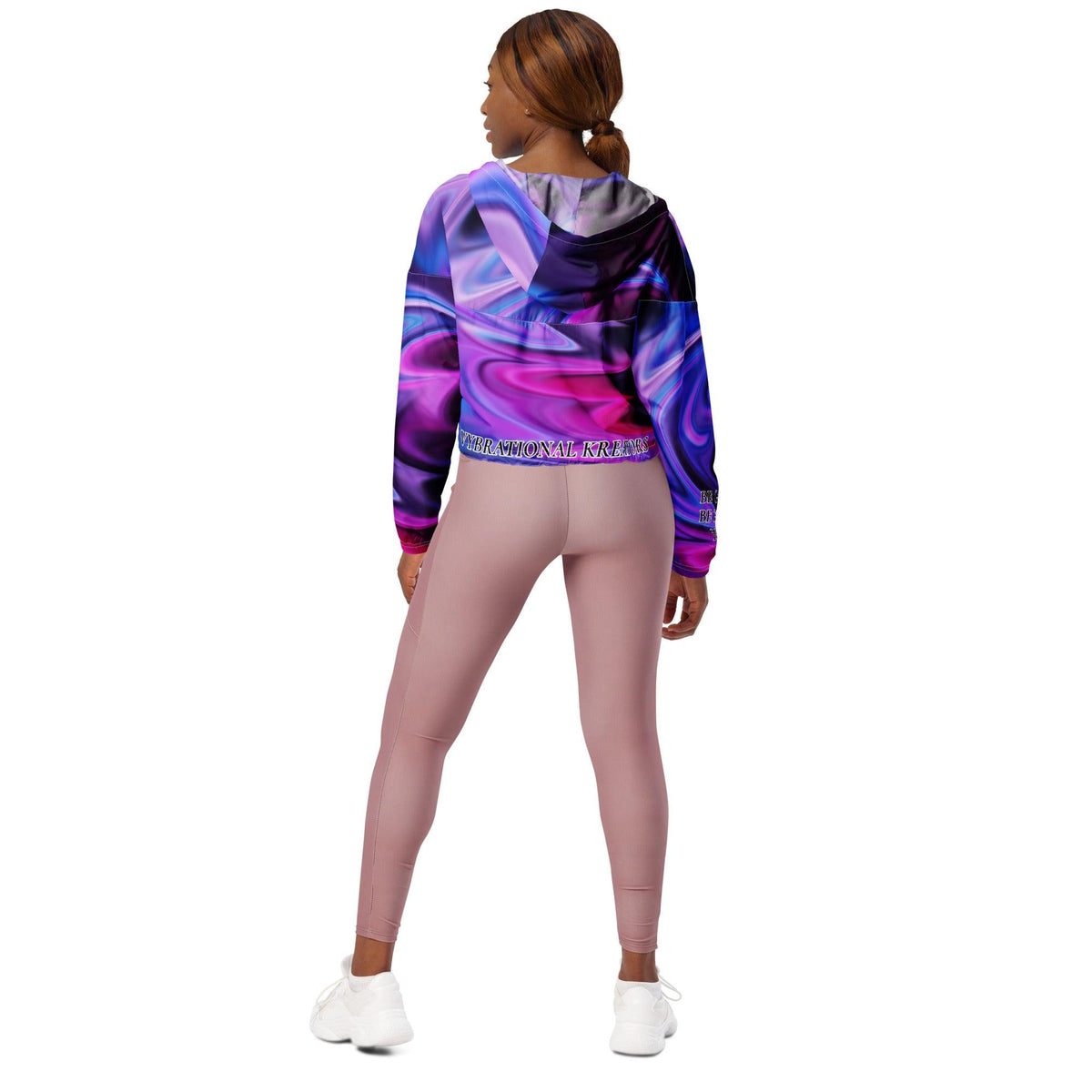 Women’s premium cropped windbreaker - VYBRATIONAL KREATORS®