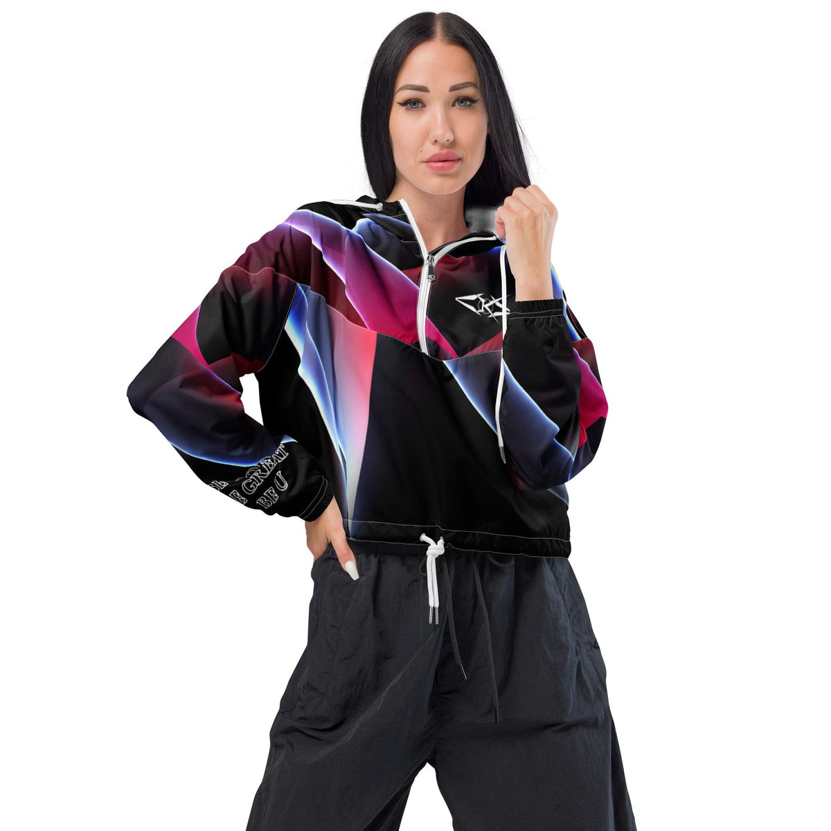 Women’s Premium cropped windbreaker - VYBRATIONAL KREATORS®