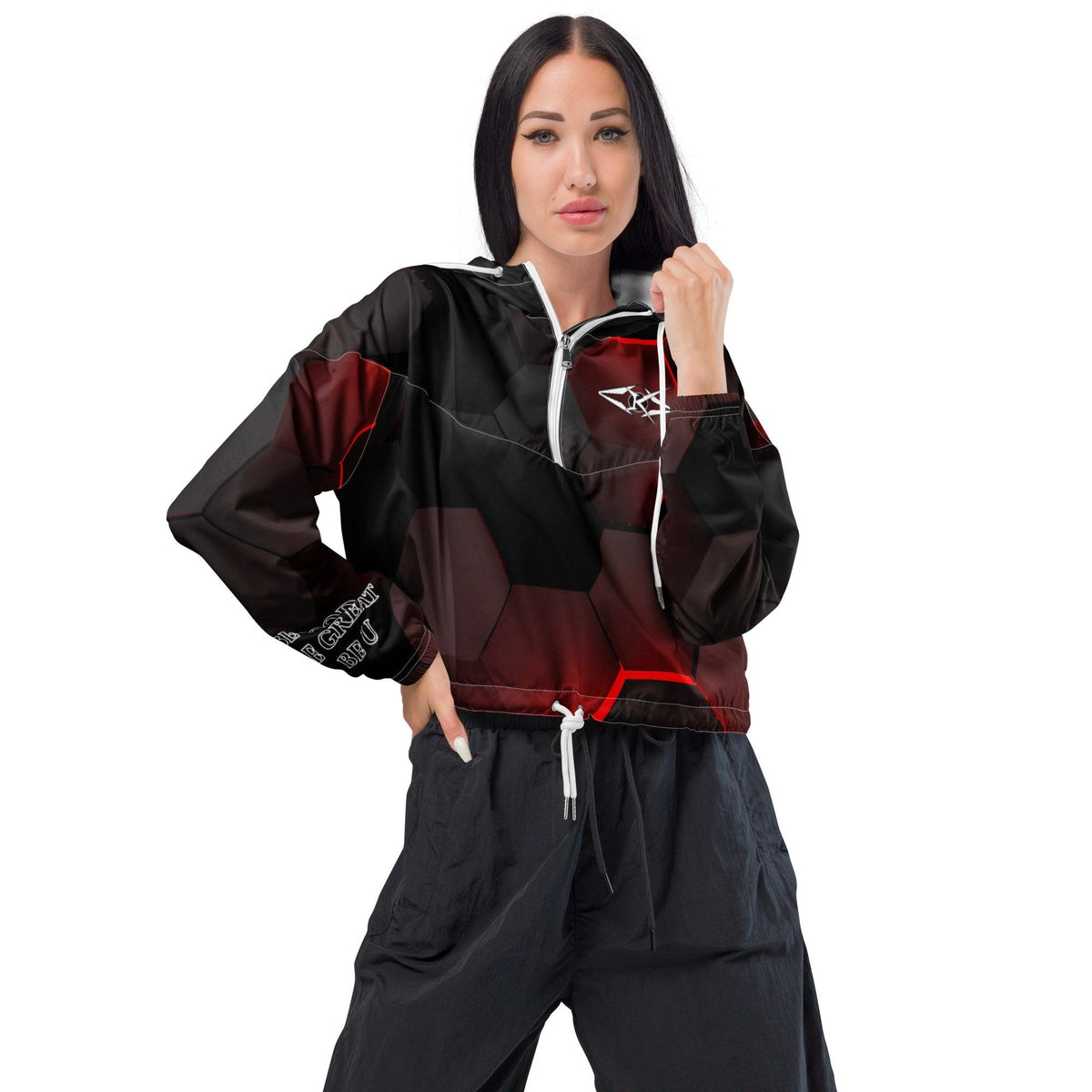 Women’s Premium cropped windbreaker - VYBRATIONAL KREATORS®