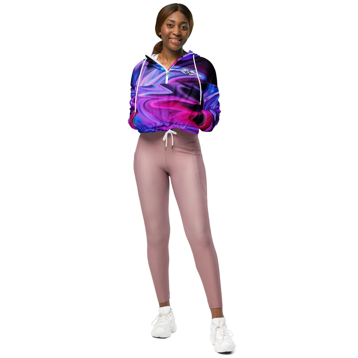 Women’s premium cropped windbreaker - VYBRATIONAL KREATORS®