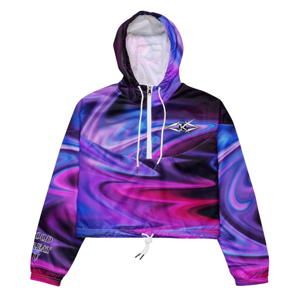Women’s premium cropped windbreaker - VYBRATIONAL KREATORS®