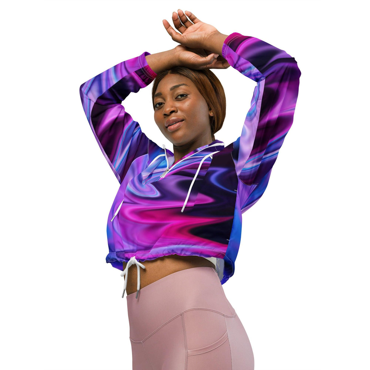 Women’s premium cropped windbreaker - VYBRATIONAL KREATORS®
