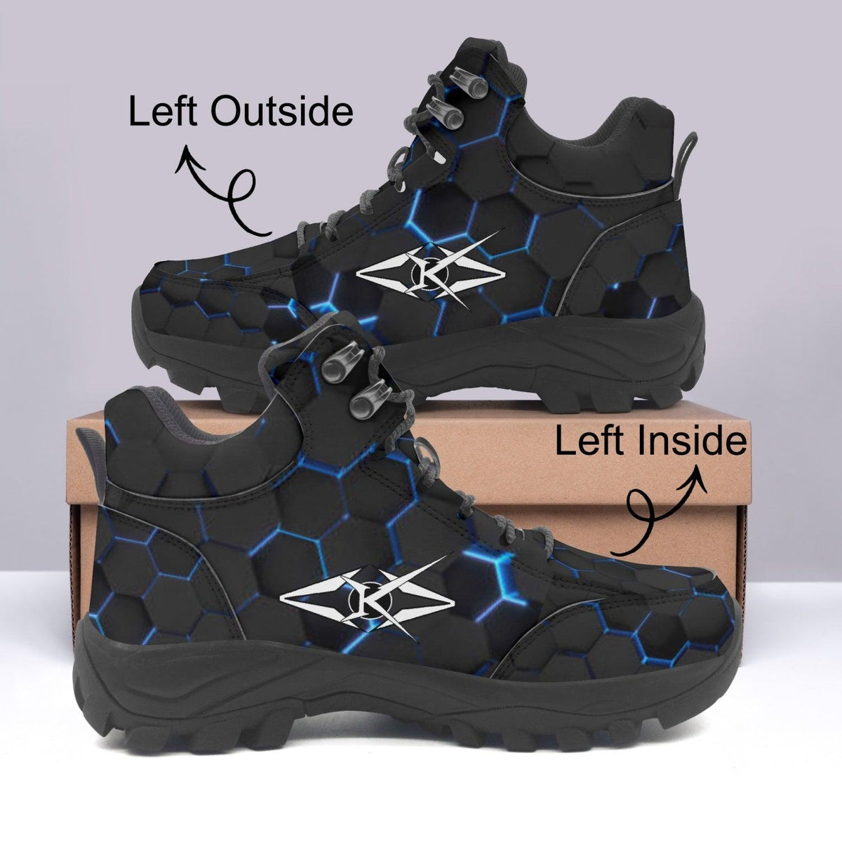 VYB Classic Premium Boots- Blue HoneyComb - VYBRATIONAL KREATORS®