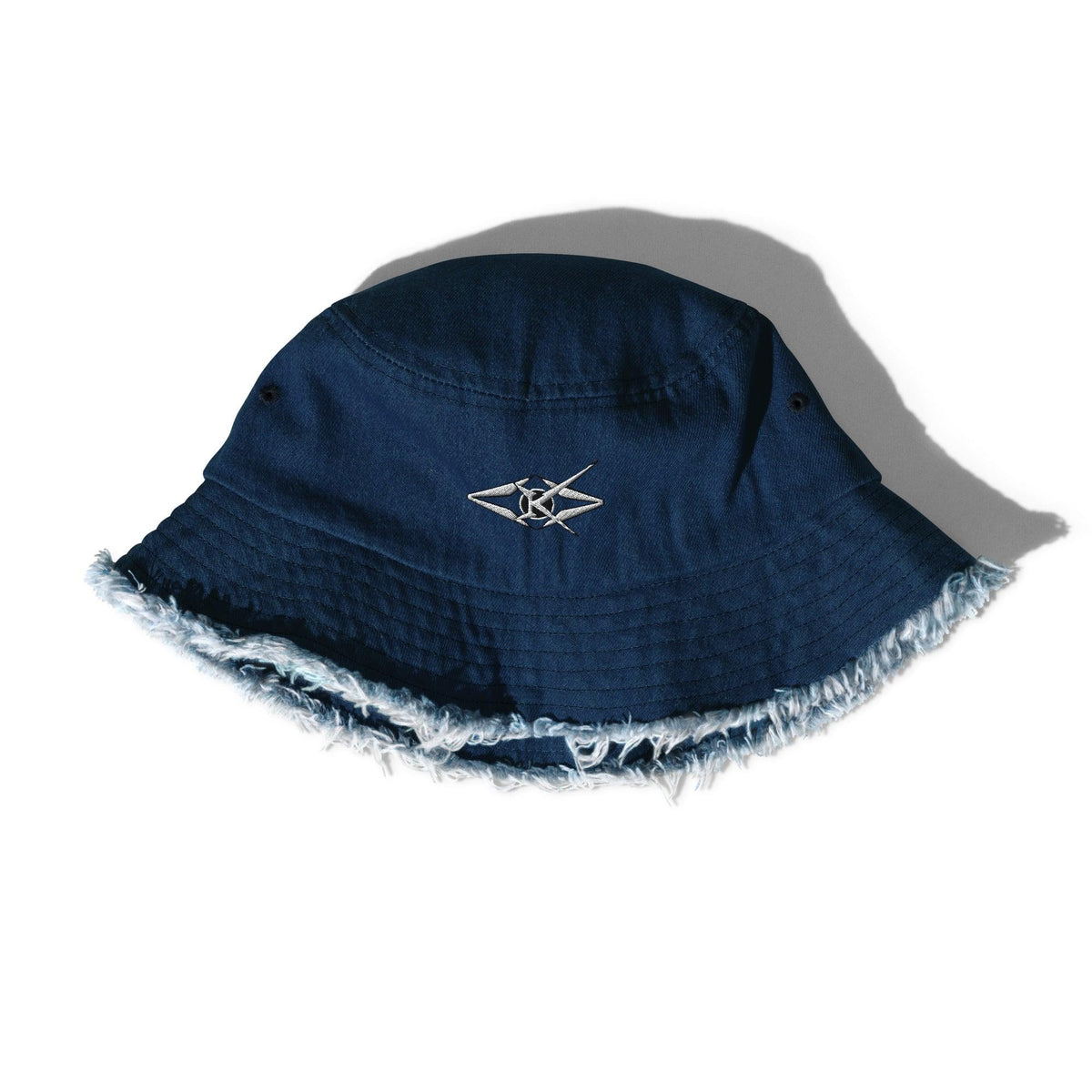 Distressed denim bucket hat - VYBRATIONAL KREATORS®