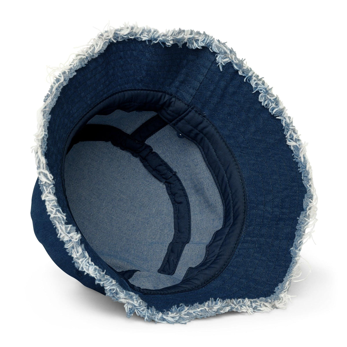 Distressed denim bucket hat - VYBRATIONAL KREATORS®