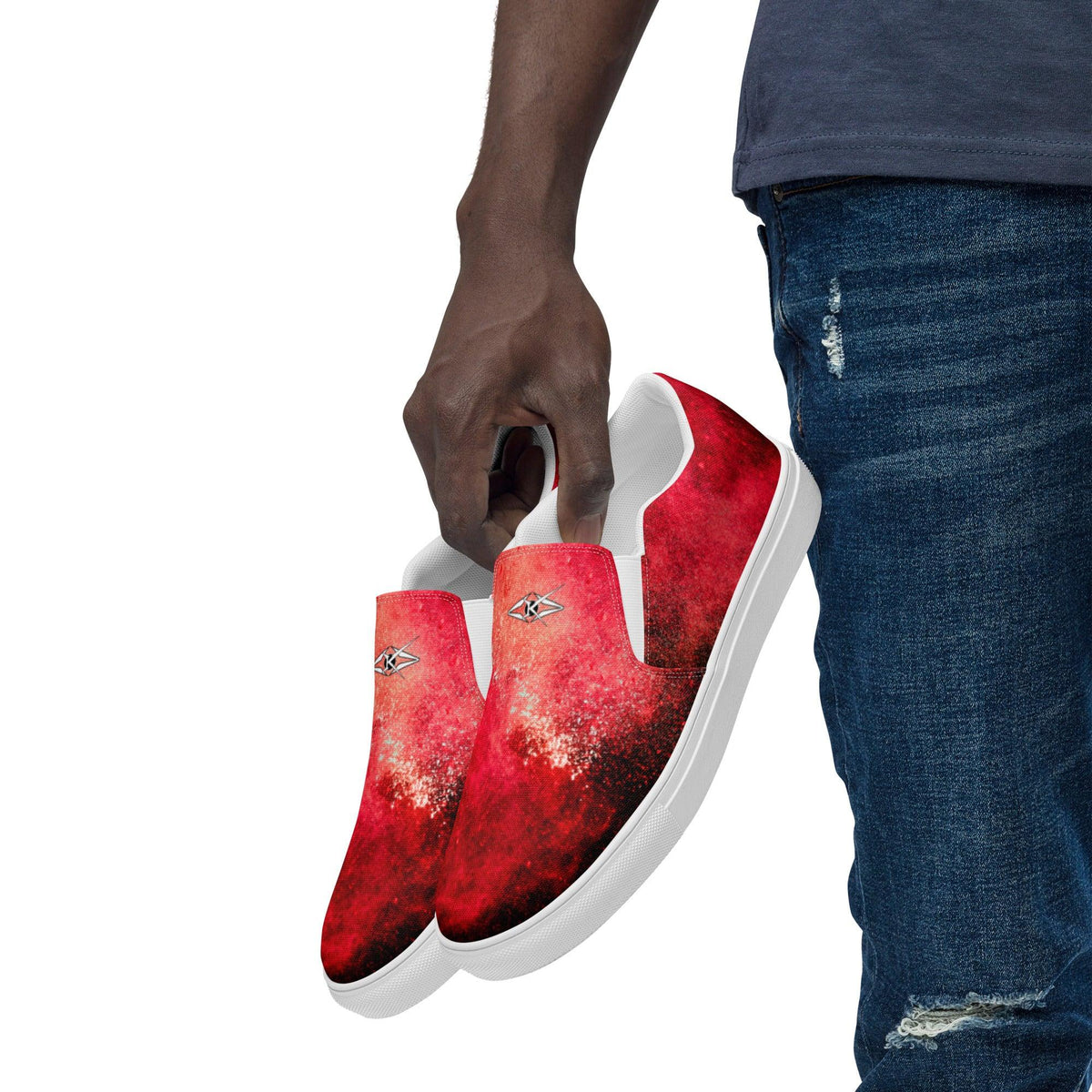 Men’s slip-on Premium shoes- Red Dwarf - VYBRATIONAL KREATORS®