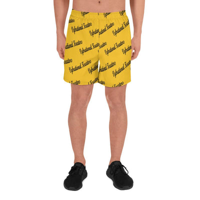 Men's Yellow VK Athletic Long Shorts - VYBRATIONAL KREATORS®