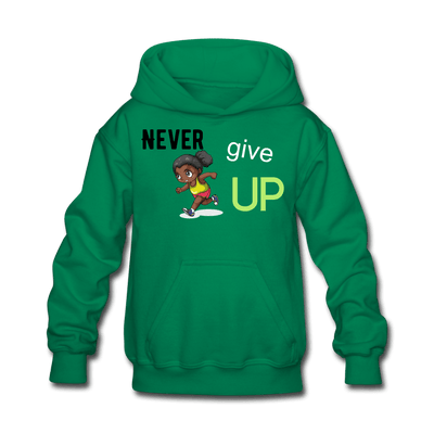 Never Give Up Girl Hoodie - VYBRATIONAL KREATORS®