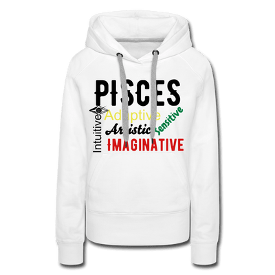 Women’s Pisces Premium Hoodie - white
