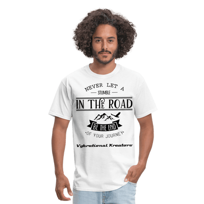 Mens Stumble in The Road Classic T-Shirt - white