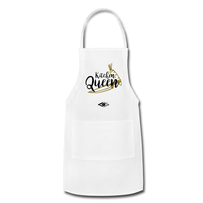 Kitchen Queen Adjustable Apron - white