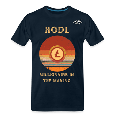 Men’s Litecoin Millionaire Premium Organic T-Shirt - VYBRATIONAL KREATORS®