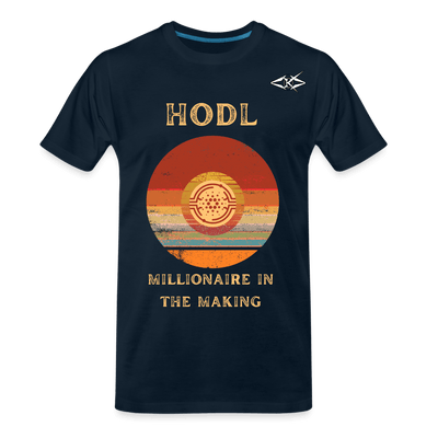 Men’s Cardano Millionaire Premium Organic T-Shirt - deep navy
