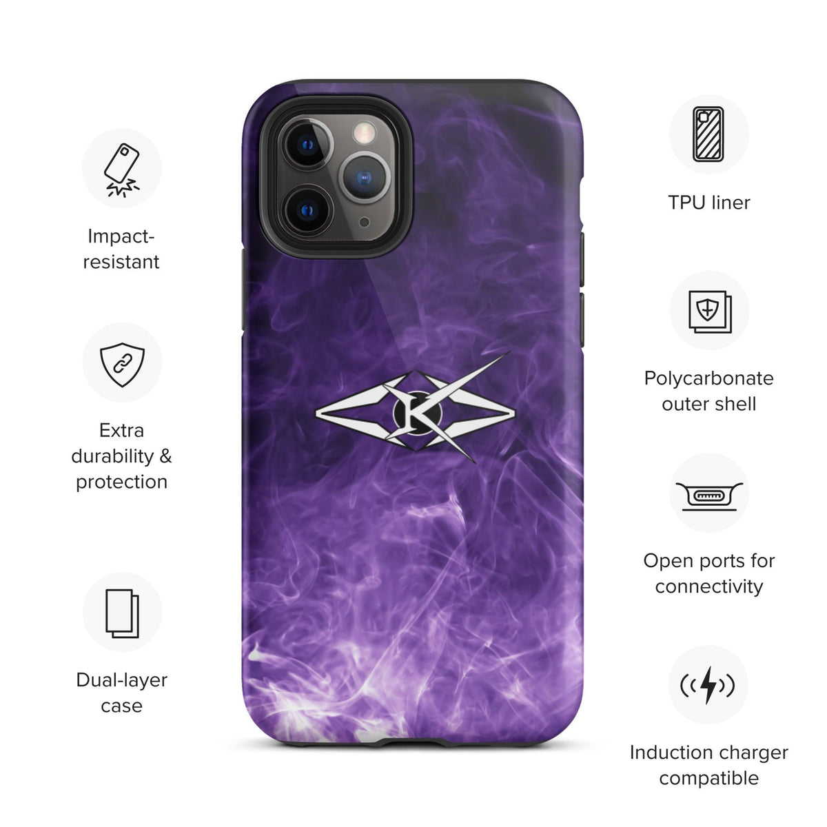 Tough Premium iPhone case - Purple - VYBRATIONAL KREATORS®