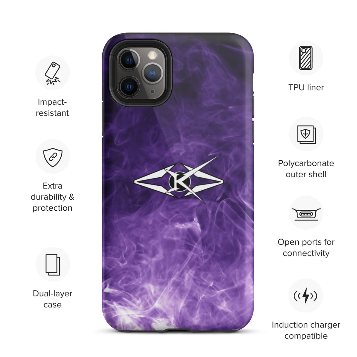 Tough Premium iPhone case - Purple - VYBRATIONAL KREATORS®