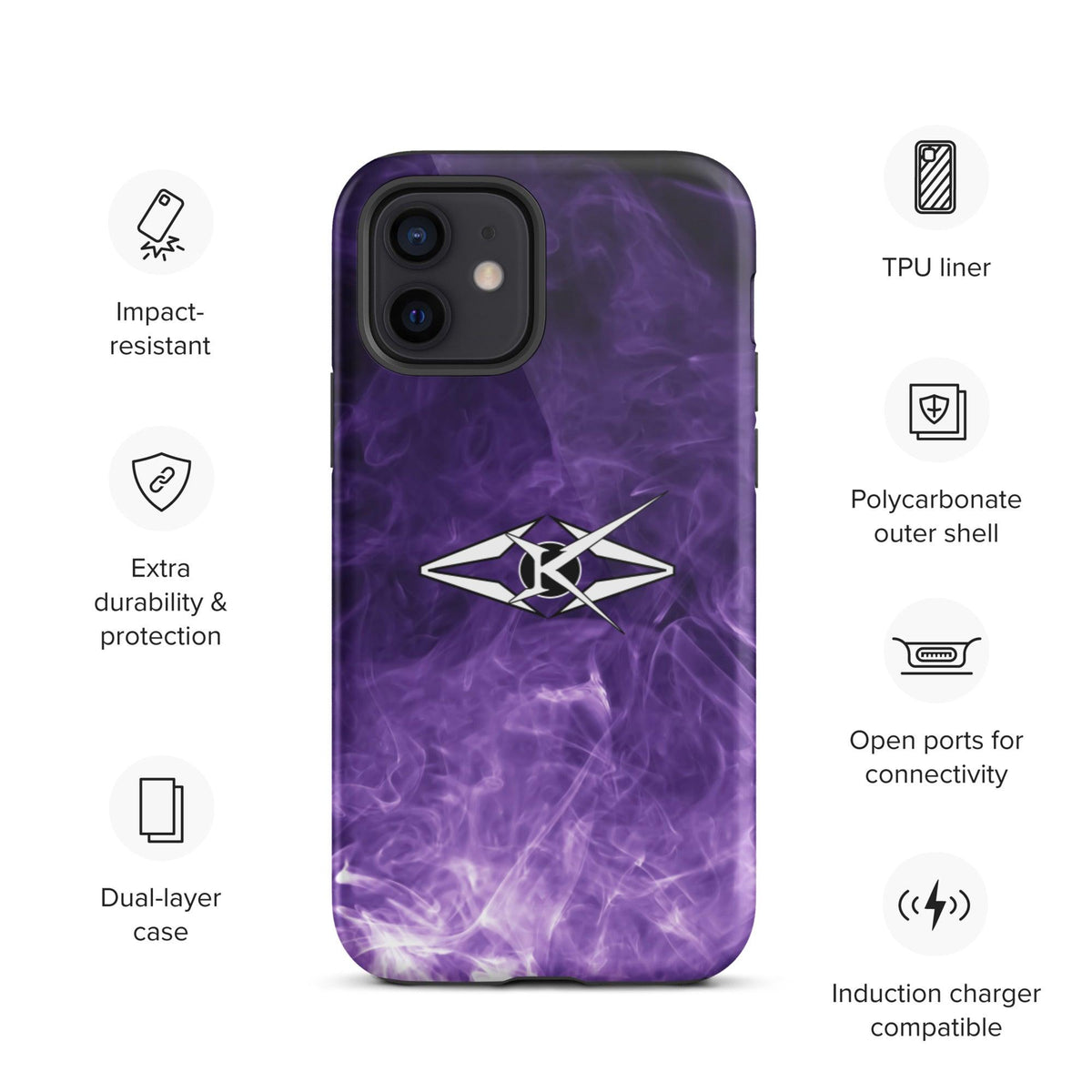 Tough Premium iPhone case - Purple - VYBRATIONAL KREATORS®