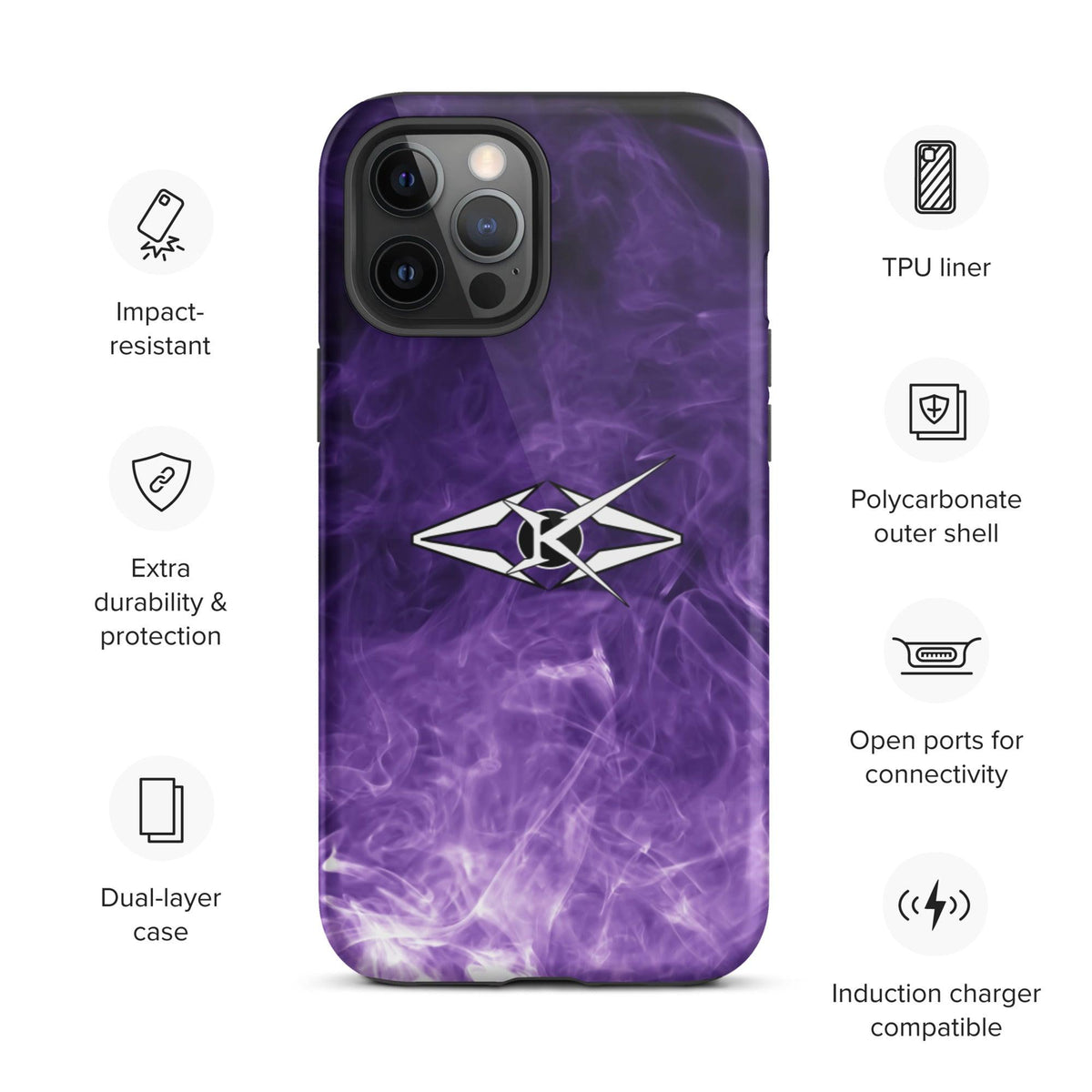 Tough Premium iPhone case - Purple - VYBRATIONAL KREATORS®