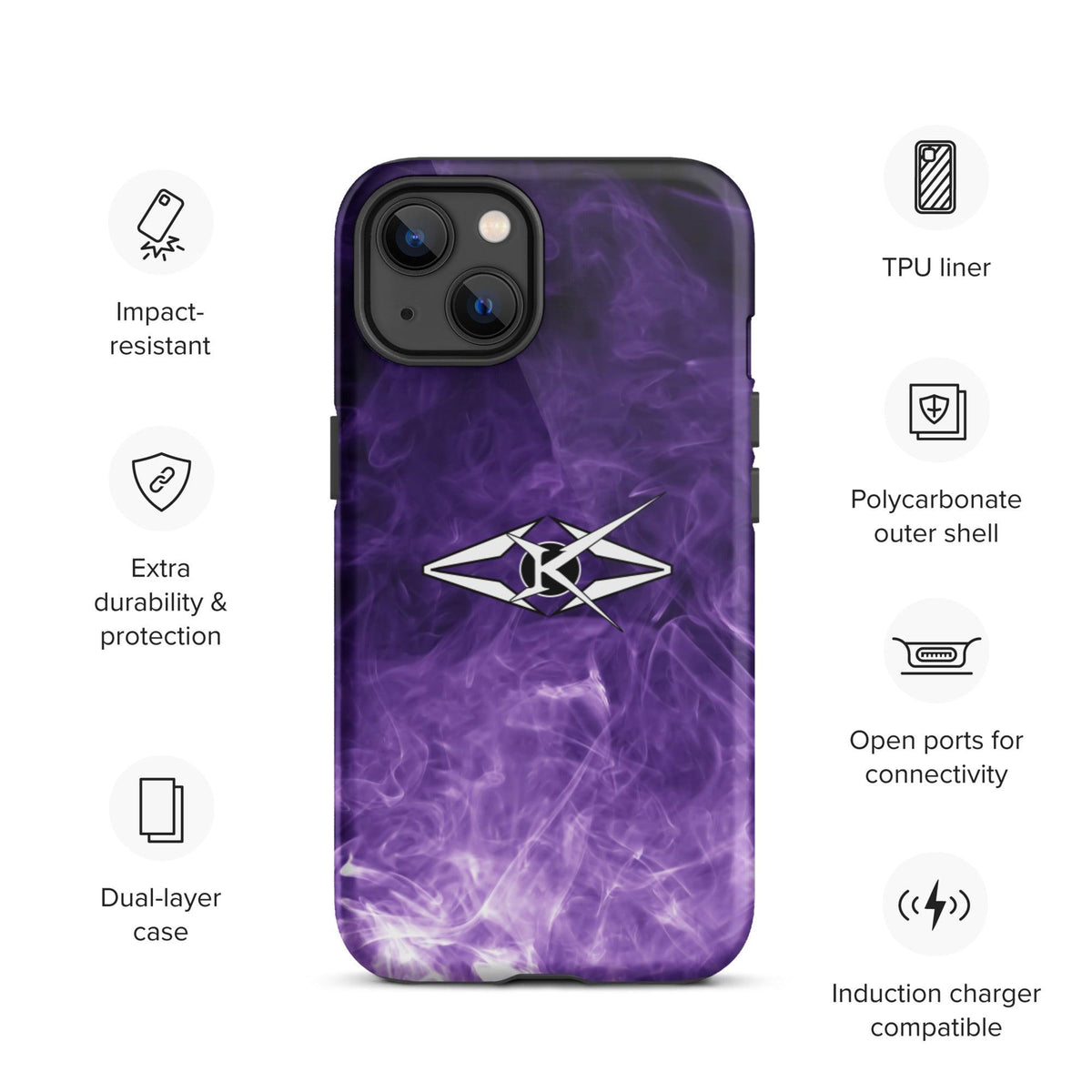 Tough Premium iPhone case - Purple - VYBRATIONAL KREATORS®