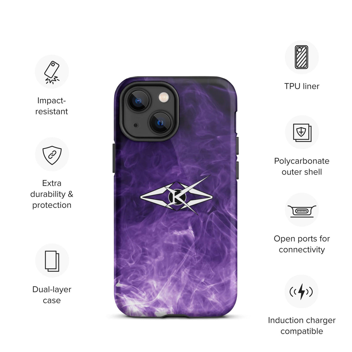 Tough Premium iPhone case - Purple - VYBRATIONAL KREATORS®