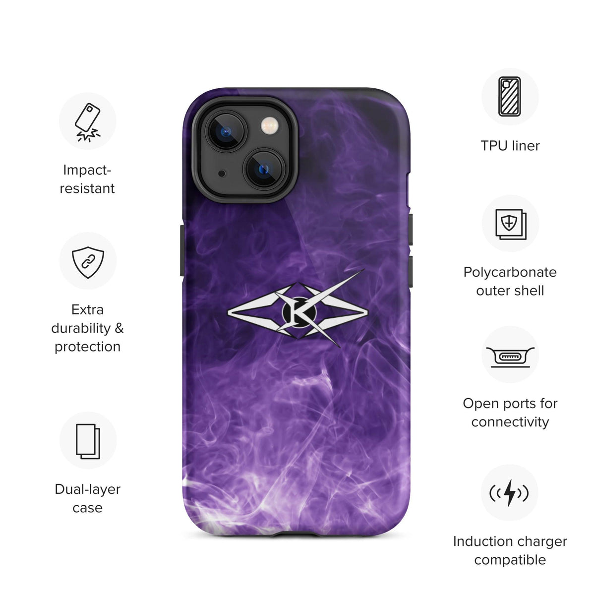 Tough Premium iPhone case - Purple - VYBRATIONAL KREATORS®