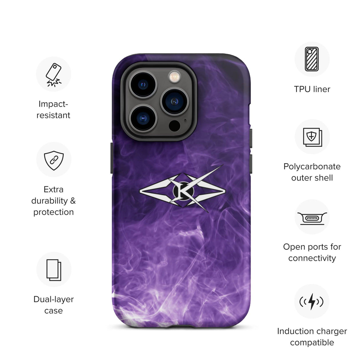 Tough Premium iPhone case - Purple - VYBRATIONAL KREATORS®