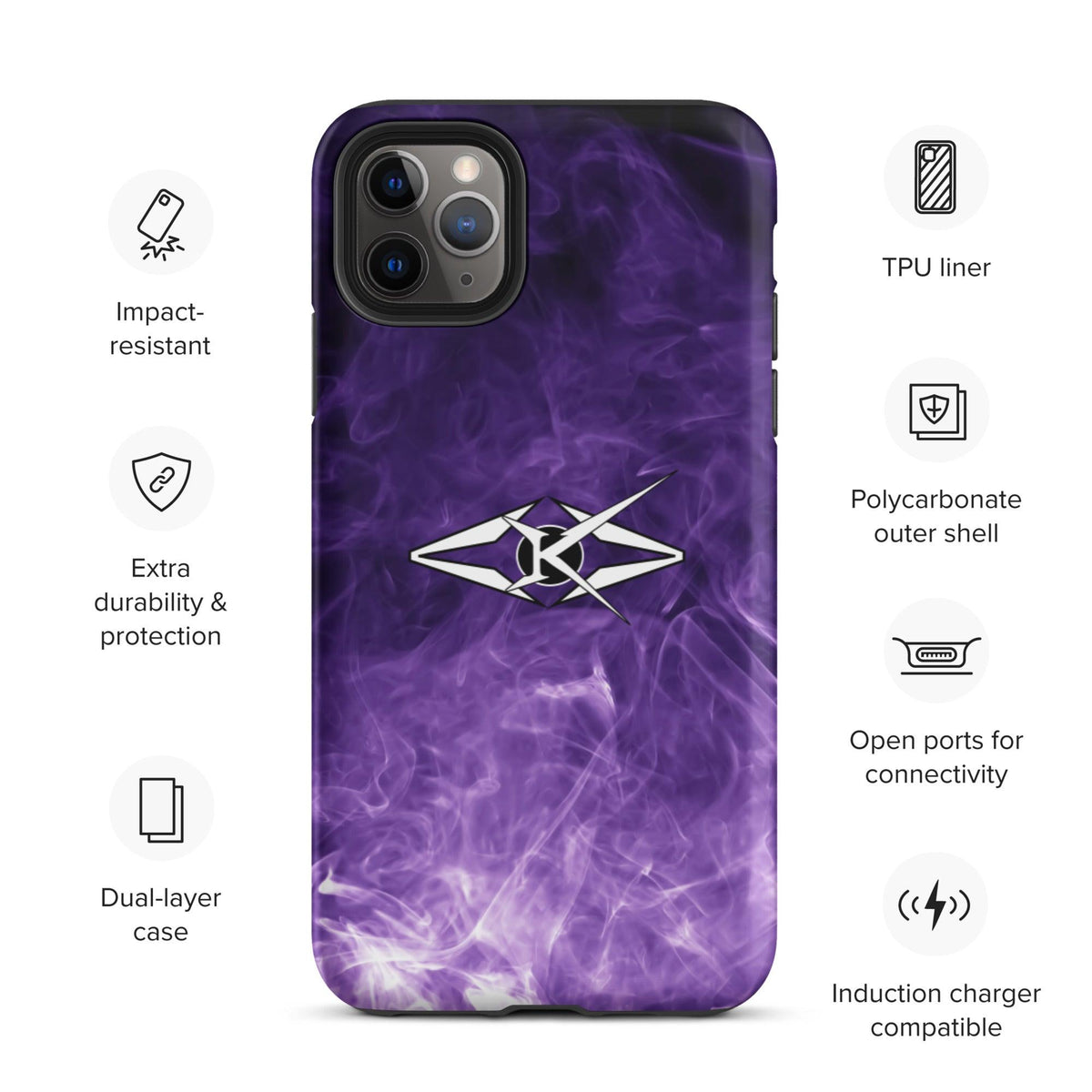 Tough Premium iPhone case - Purple - VYBRATIONAL KREATORS®