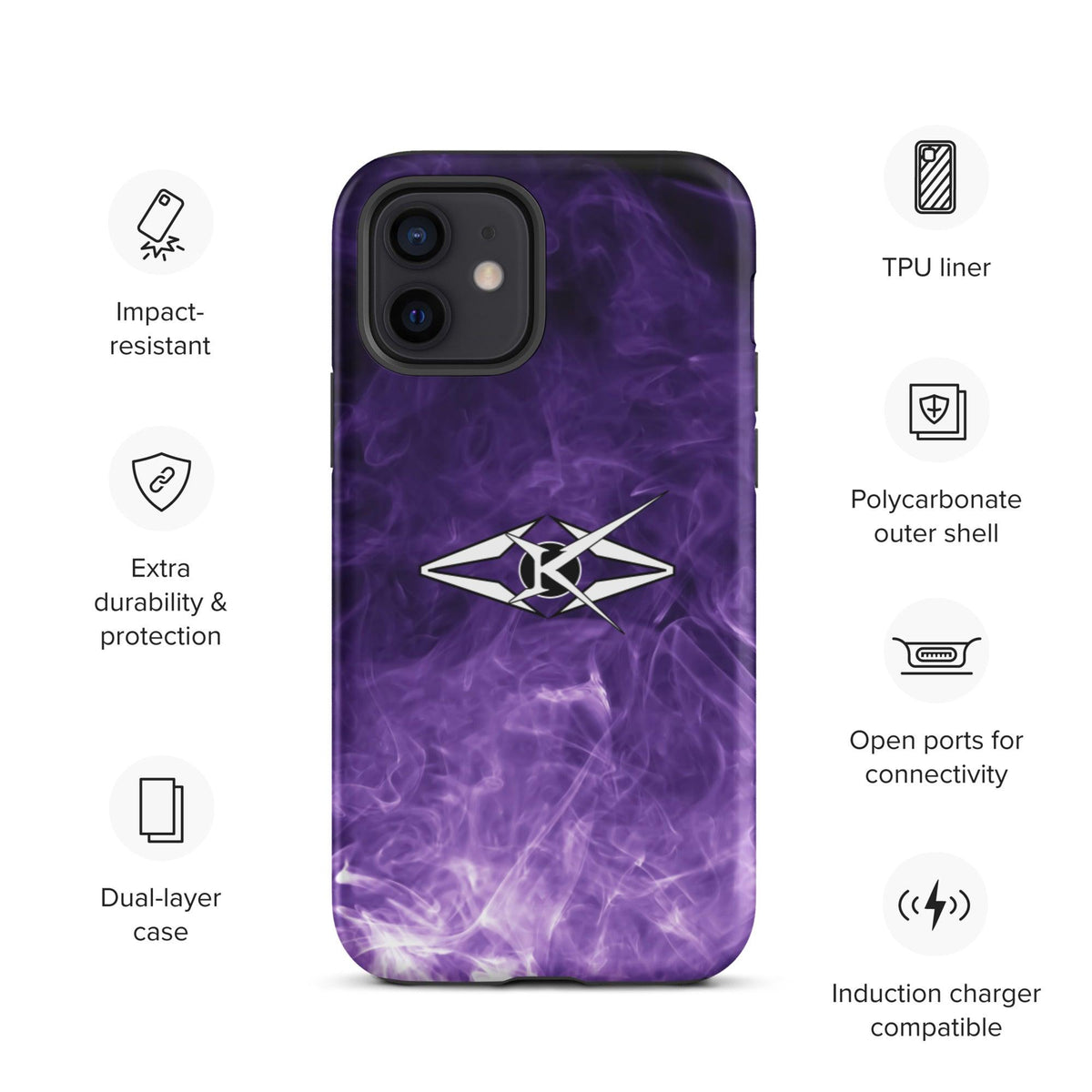 Tough Premium iPhone case - Purple - VYBRATIONAL KREATORS®