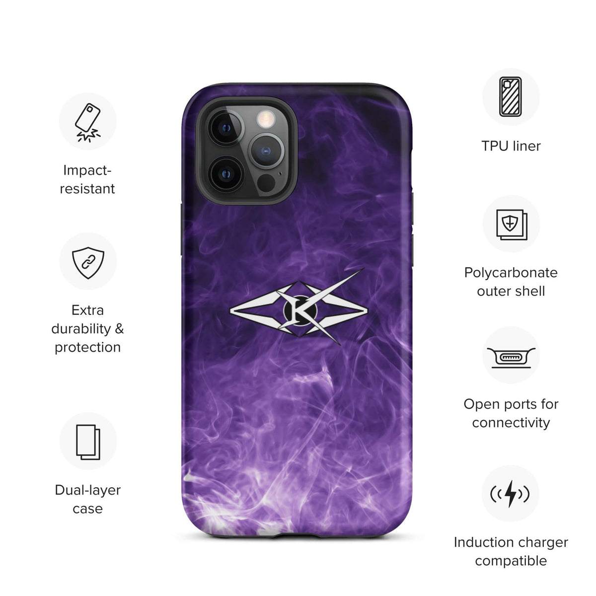 Tough Premium iPhone case - Purple - VYBRATIONAL KREATORS®