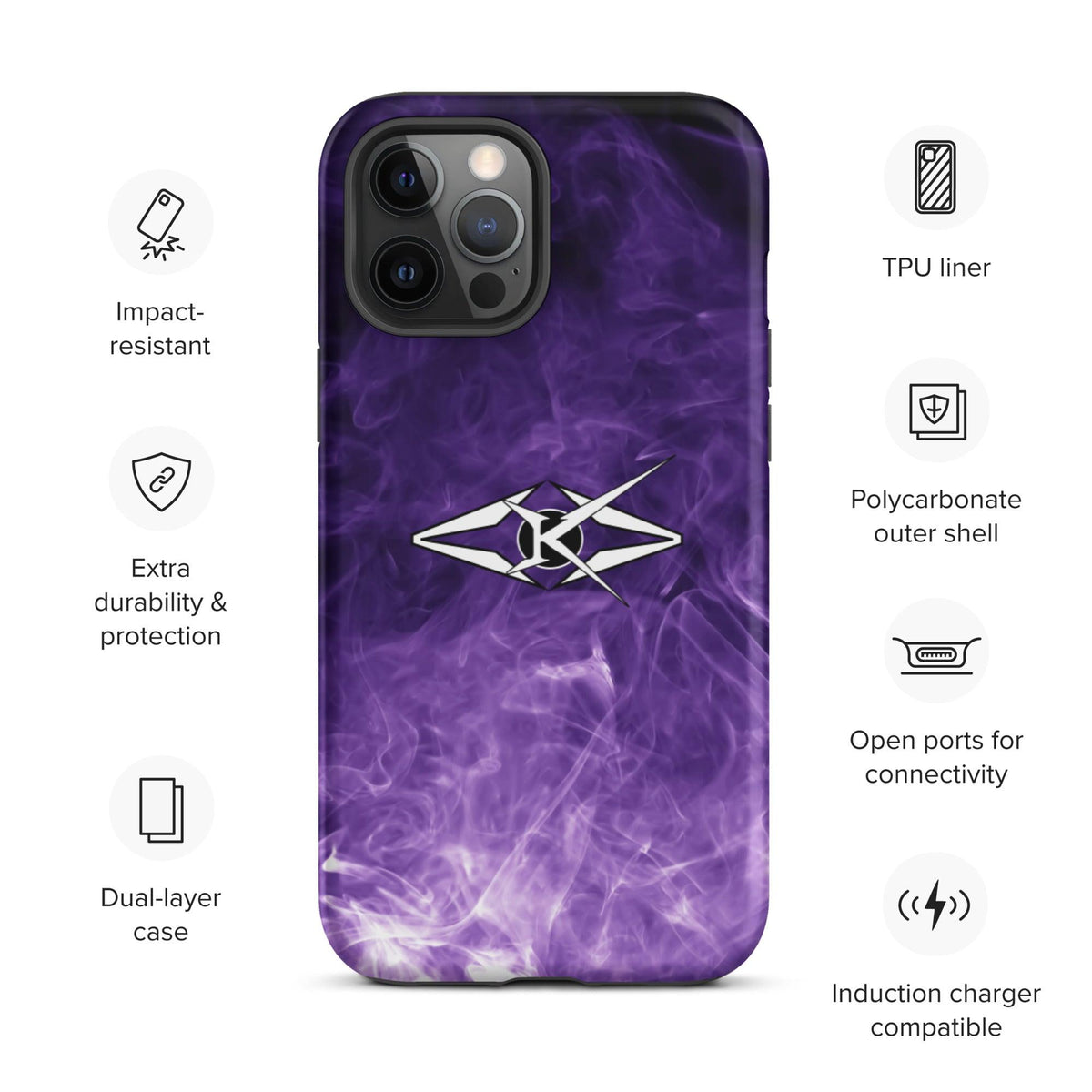 Tough Premium iPhone case - Purple - VYBRATIONAL KREATORS®