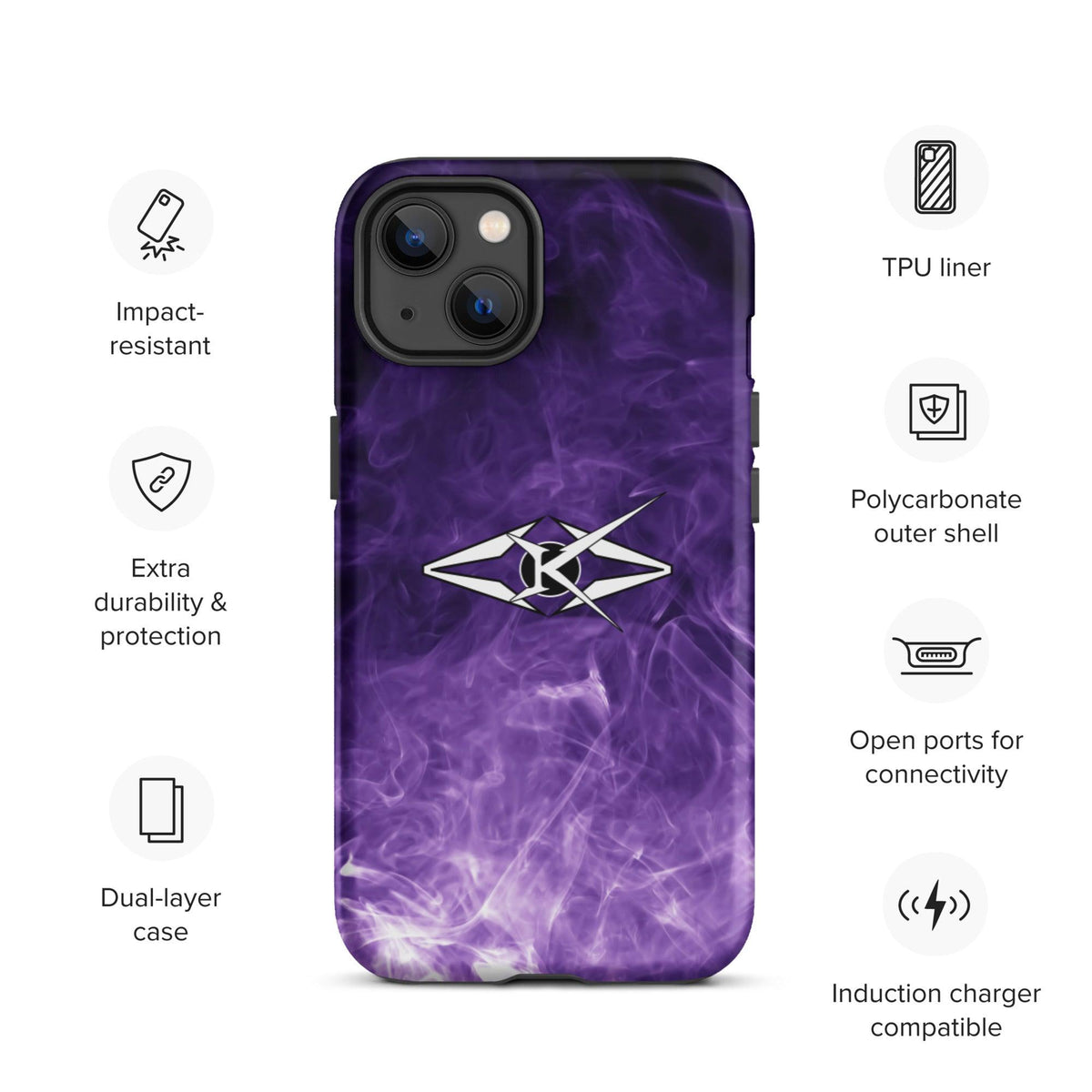 Tough Premium iPhone case - Purple - VYBRATIONAL KREATORS®