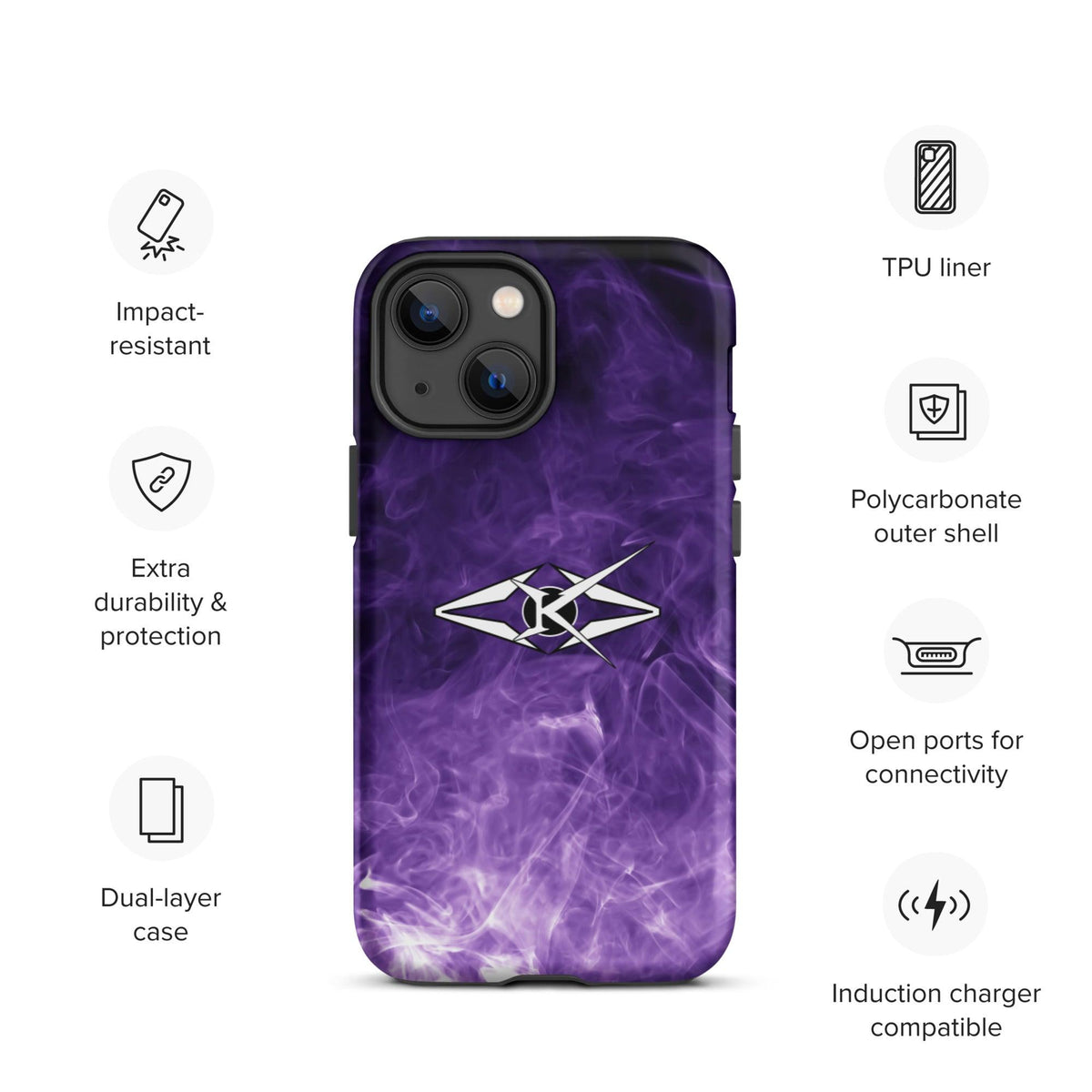 Tough Premium iPhone case - Purple - VYBRATIONAL KREATORS®