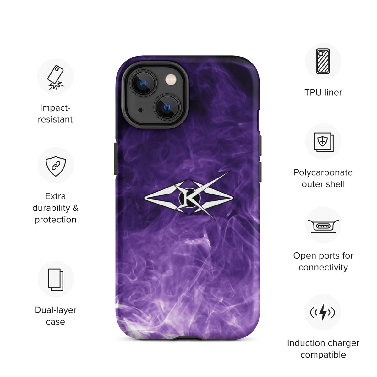 Tough Premium iPhone case - Purple - VYBRATIONAL KREATORS®