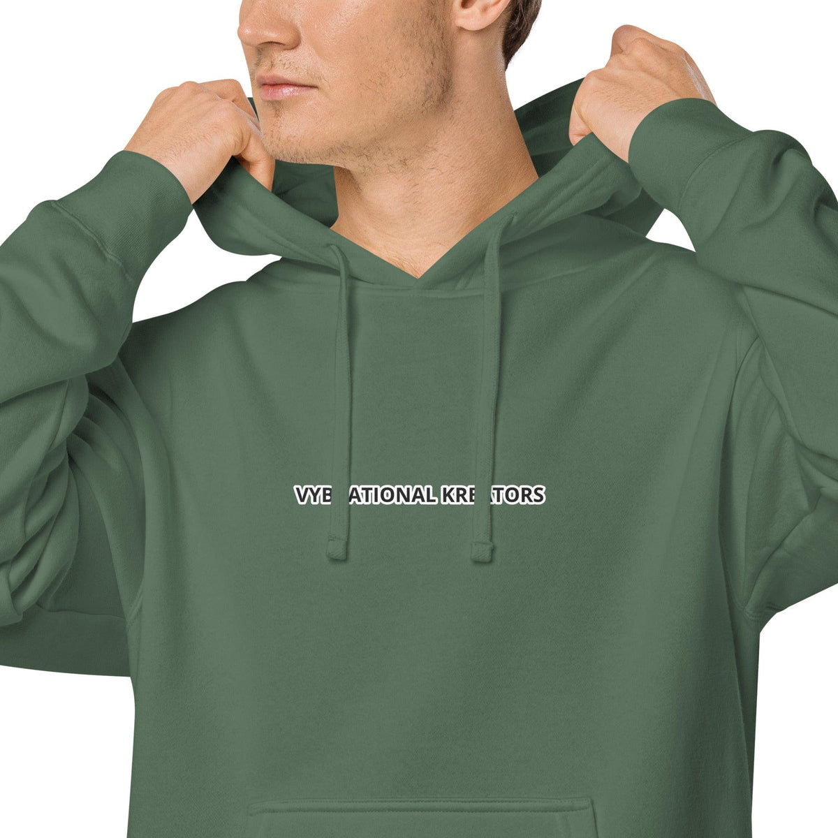 VK pigment-dyed hoodie - VYBRATIONAL KREATORS®