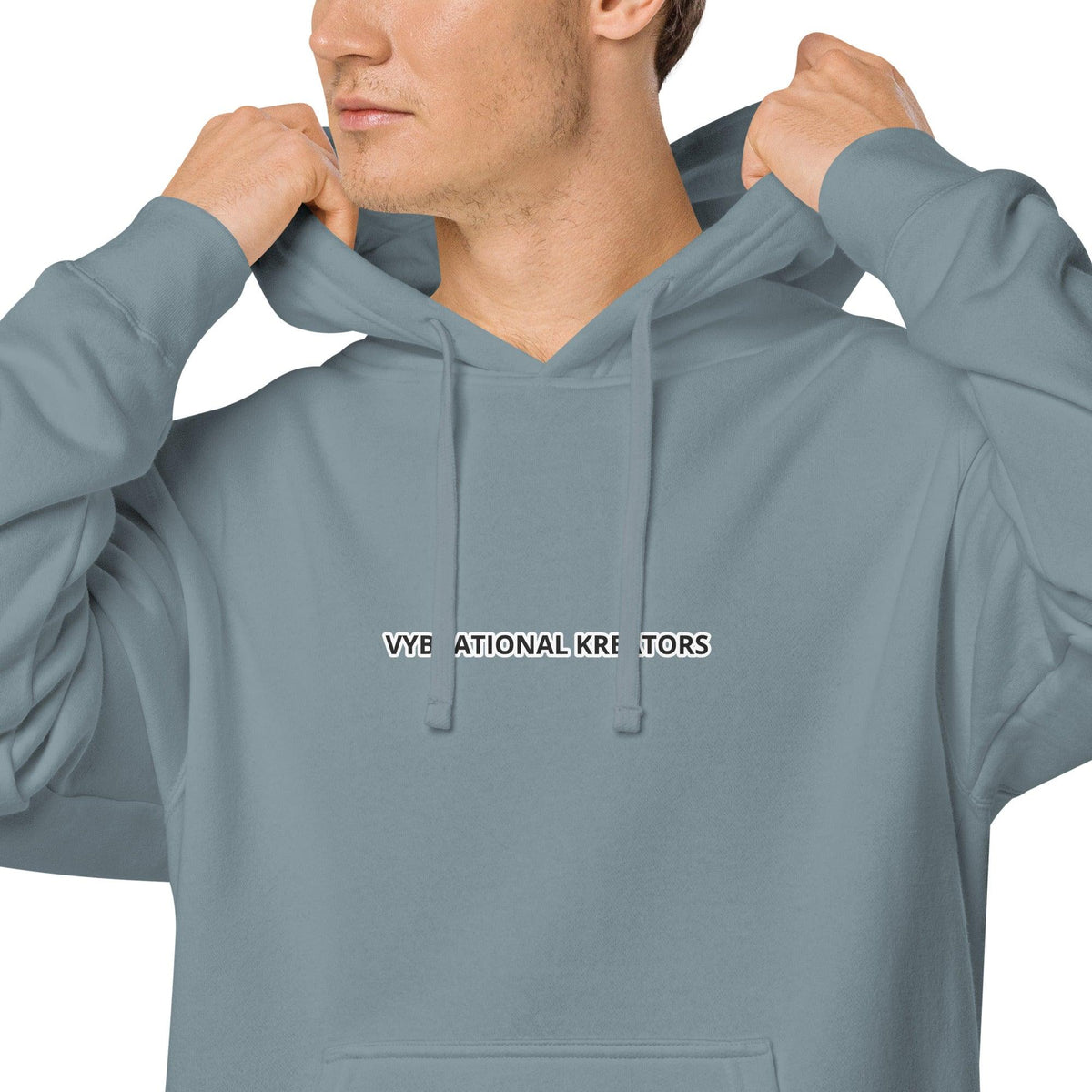 VK pigment-dyed hoodie - VYBRATIONAL KREATORS®